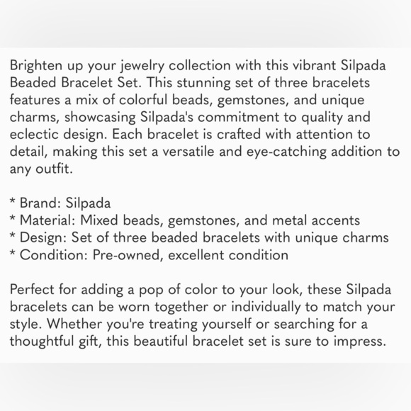 ✨ Silpada Blue Beaded Bracelet Set - Set of 3 - Picture 7 of 7